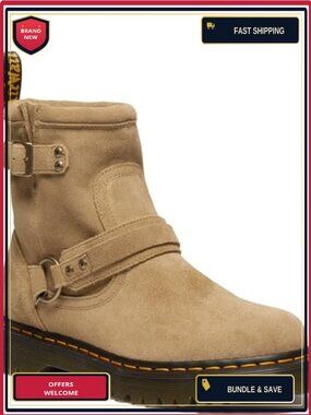 Harness Motorcycle Boots Ankle Pull-On Bex Outsole Suede